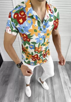 Camasa barbati PREMIUM cu imprimeu 11754 imagine