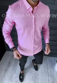 Camasa barbati roz slim fit cu mic defect def255 e 1-5 imagine