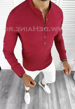 Camasa barbati slim fit rosie B8822 O3-4.2 imagine