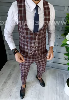 Compleu barbati grena Vesta + Pantaloni B1472* E 264-1 imagine