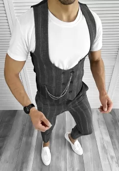 Compleu barbati Vesta + Pantaloni negru 11614 E imagine