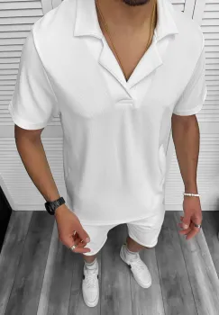 Compleu de vara  alb  triocu + pantaloni 8207A imagine