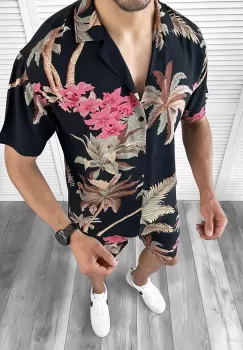 Compleu de vara camasa imprimeu + pantaloni 12066 imagine