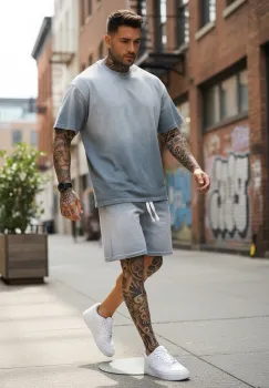 Compleu de vara tricou oversize + pantaloni degrade 203 imagine
