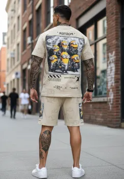 Compleu de vara tricou + pantaloni cu imprimeu 216 imagine