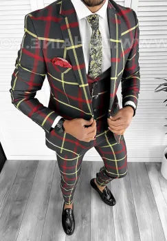 Costum barbati slim fit  Sacou + Pantaloni  7917  P20-4.3 imagine