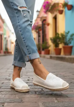 Espadrile dama casual alb Y031 t50-2 imagine