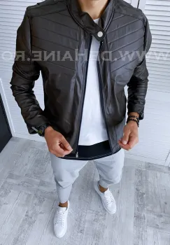  Geci de piele barbati imagine