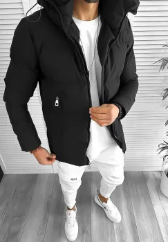 Geaca barbati de iarna neagra rc101 imagine