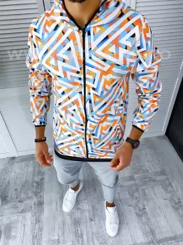 Geaca barbati de toamna cu imprimeu din fas subtire B2511 O5-6* imagine