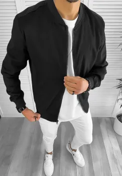 Geaca barbati de toamna neagra 12970 imagine