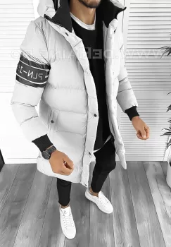 Geaca barbati groasa gri de iarna 9020 imagine