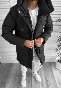 Geaca barbati groasa neagra de iarna 1020 49-3/E imagine