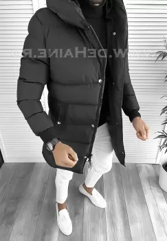 Geaca barbati groasa neagra de iarna 1100 61-2/N16-1.2.3 imagine