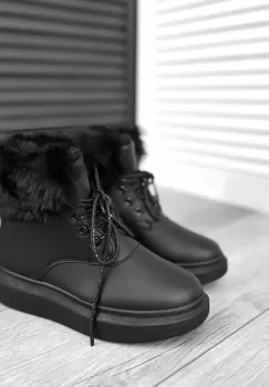 Ghete dama imblanite negre H171 imagine