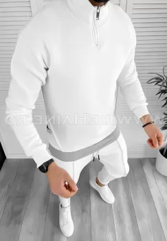 Hanorac barbati alb slim fit K182 P20-4.1 imagine