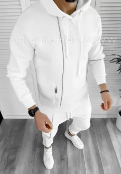 Hanorac barbati slim fit alb K193 D4-5.2 imagine