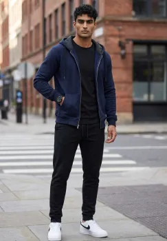 Hanorac barbati slim fit bleumarin 13531 O2-3.1 imagine
