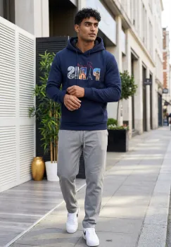 Hanorac barbati slim fit bluemarin 13511 imagine