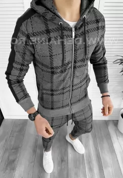 Hanorac barbati slim fit gri K420 O3-5.2 imagine