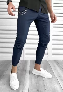 Pantaloni barbati casual albastri TP1450 imagine