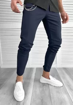Pantaloni barbati casual bleumarin 10614 imagine