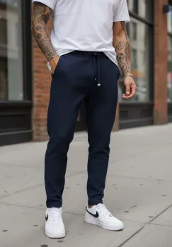 Pantaloni barbati casual bleumarin  3001 imagine