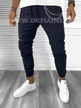 Pantaloni barbati casual bleumarin B9327 B-6 imagine