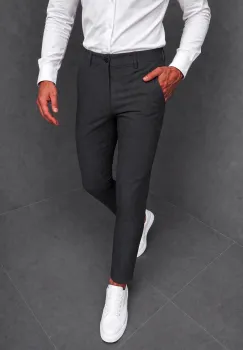 Pantaloni barbati casual grei inchis C001 H1-4 imagine