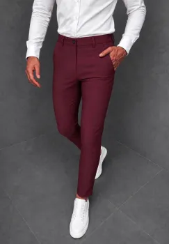 Pantaloni barbati casual grena c001 imagine
