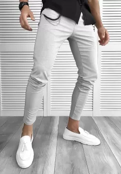 Pantaloni barbati casual gri 10614 imagine