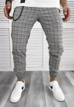 Pantaloni barbati casual in carouri 11962 imagine