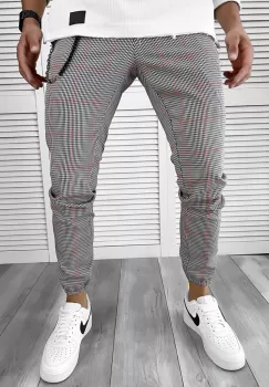 Pantaloni barbati casual in carouri 11963 imagine