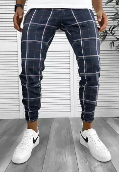 Pantaloni barbati casual in carouri 12290 SD imagine