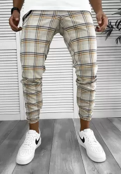 Pantaloni barbati casual in carouri 122901SD imagine