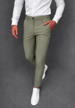 Pantaloni barbati casual kaki C001 imagine