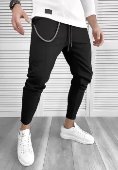 Pantaloni barbati casual negri 10056 28-5 imagine