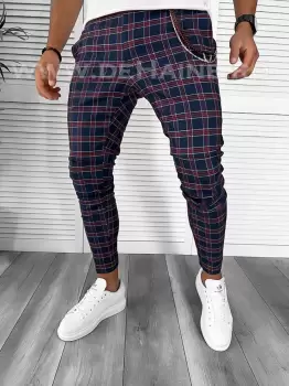 Pantaloni barbati casual regular fit bleumarin B7868 9-3 E imagine