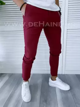 Pantaloni barbati casual regular fit grena B1734 5-4 E* F3-1 imagine