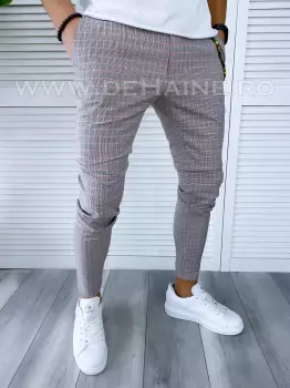 Pantaloni barbati casual regular fit in carouri B1755 14-2 E /F6-4 imagine