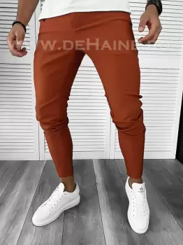 Pantaloni barbati casual regular fit maro B1734 B6-3/4-4 E* imagine