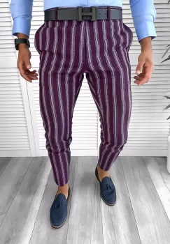 Pantaloni barbati eleganti grena B1556 21-4 / 18-4 E ~ imagine