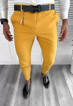Pantaloni barbati eleganti mustar B1734 68-1.5 ~ imagine