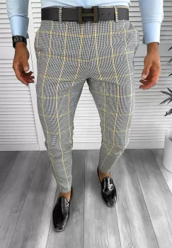 Pantaloni barbati eleganti regular fit carouri 2019 B5-5 E 15-3  imagine