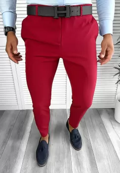 Pantaloni barbati eleganti rosii B1734 E 8-5 ~ imagine