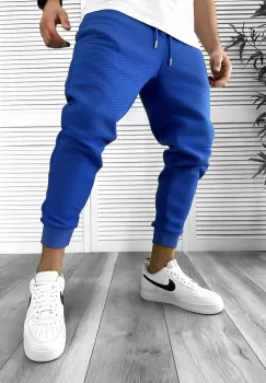 Pantaloni de trening albastri conici 041 imagine