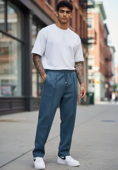 Pantaloni de trening albastru 2585  D2-3.2 imagine