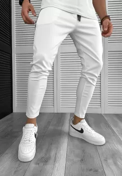 Pantaloni de trening albi conici 12608 113-1.1 imagine
