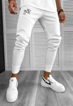 Pantaloni de trening albi  conici  silon 12347 13-4.3 imagine