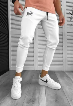Pantaloni de trening albi cu defect DEF767 D4-5.3 imagine